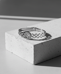 Nisa Premium Silver-Polish Tree Design With Diamond Studded Bracelet For Women and Girls