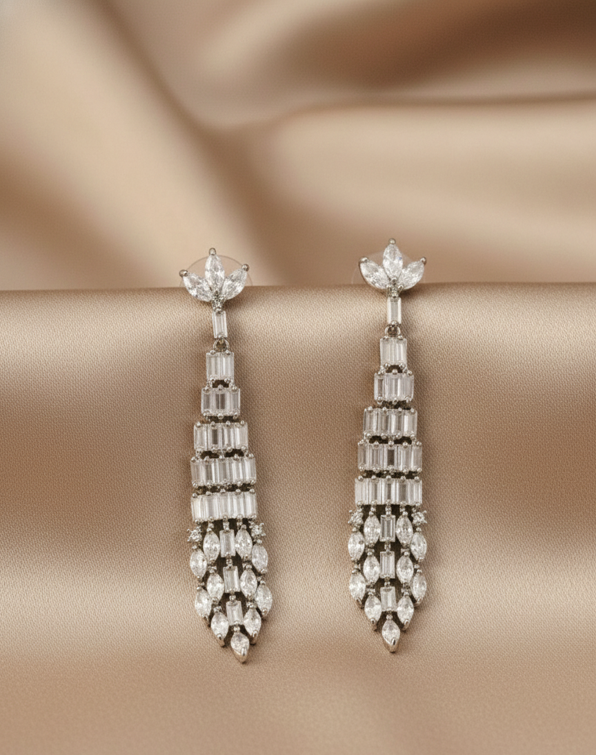 Women's Premium American Diamond Earrings.