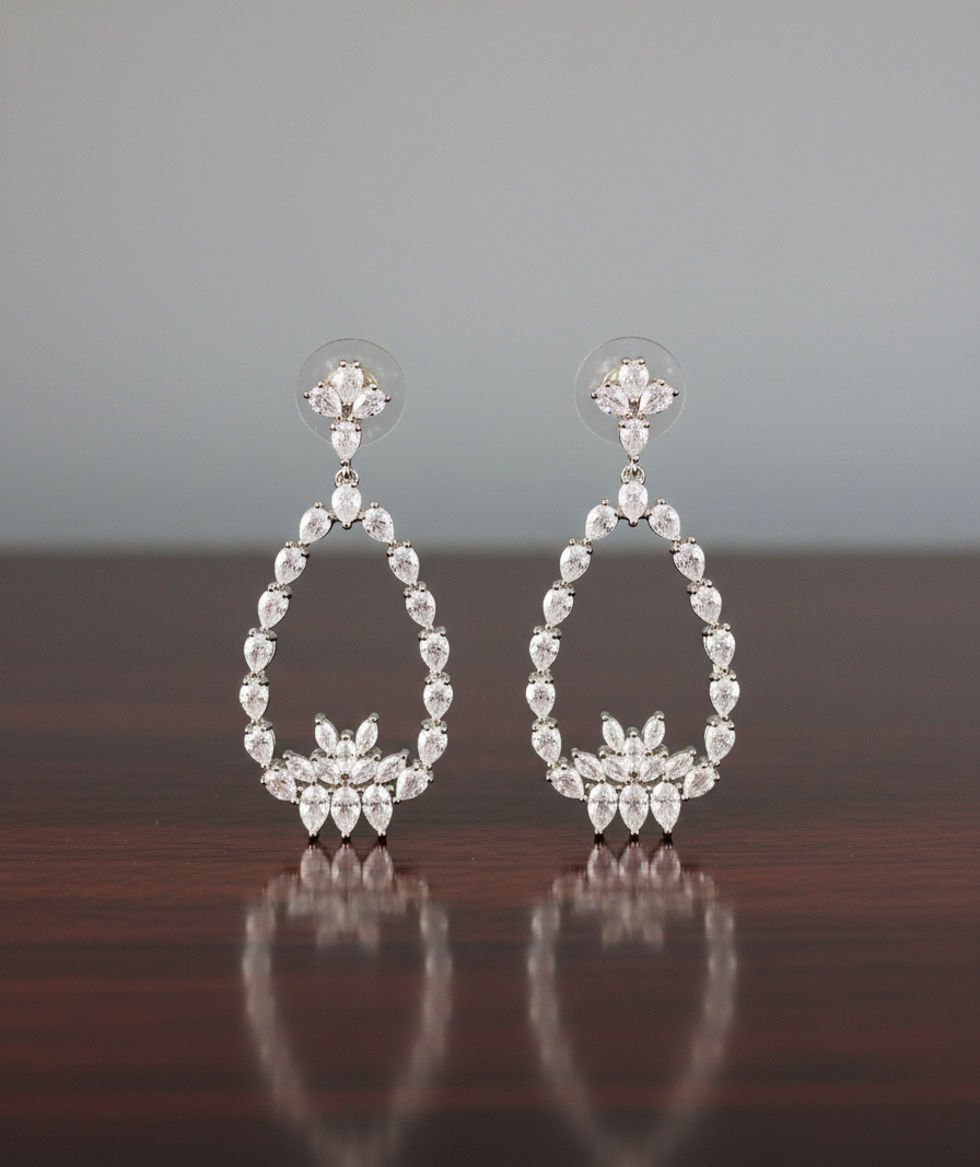 Women's Premium American Diamond Earrings.