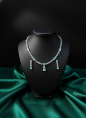 AYNA Seafoam Radiance AD Necklace Earring Set