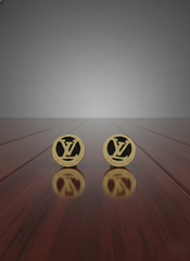 Stainless Steel Golden Studs Earrings