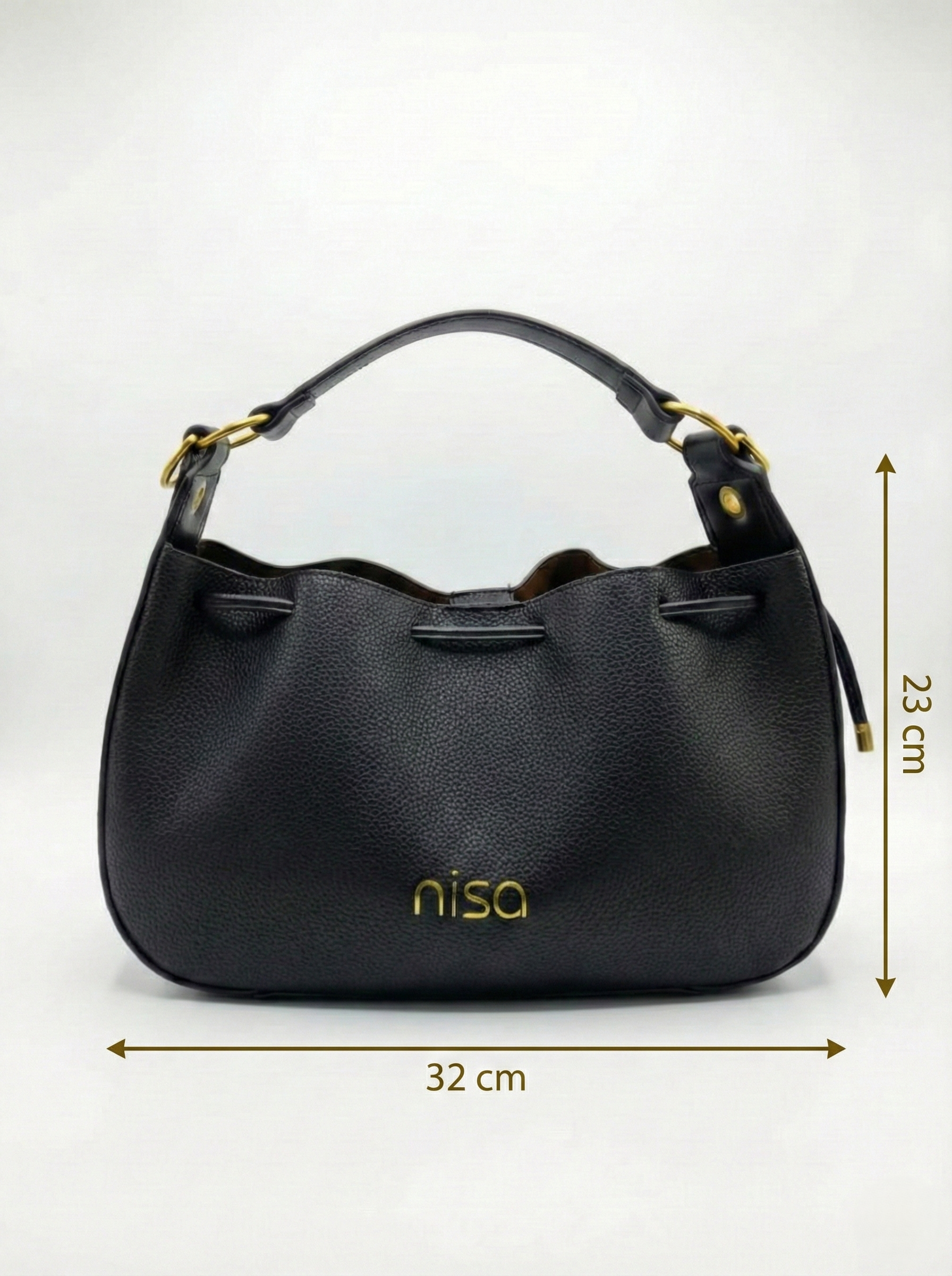 Nisa Signature 2-in-1 Hobo Bag Set  Classic Black