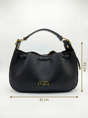 Nisa Signature 2-in-1 Hobo Bag Set  Classic Black