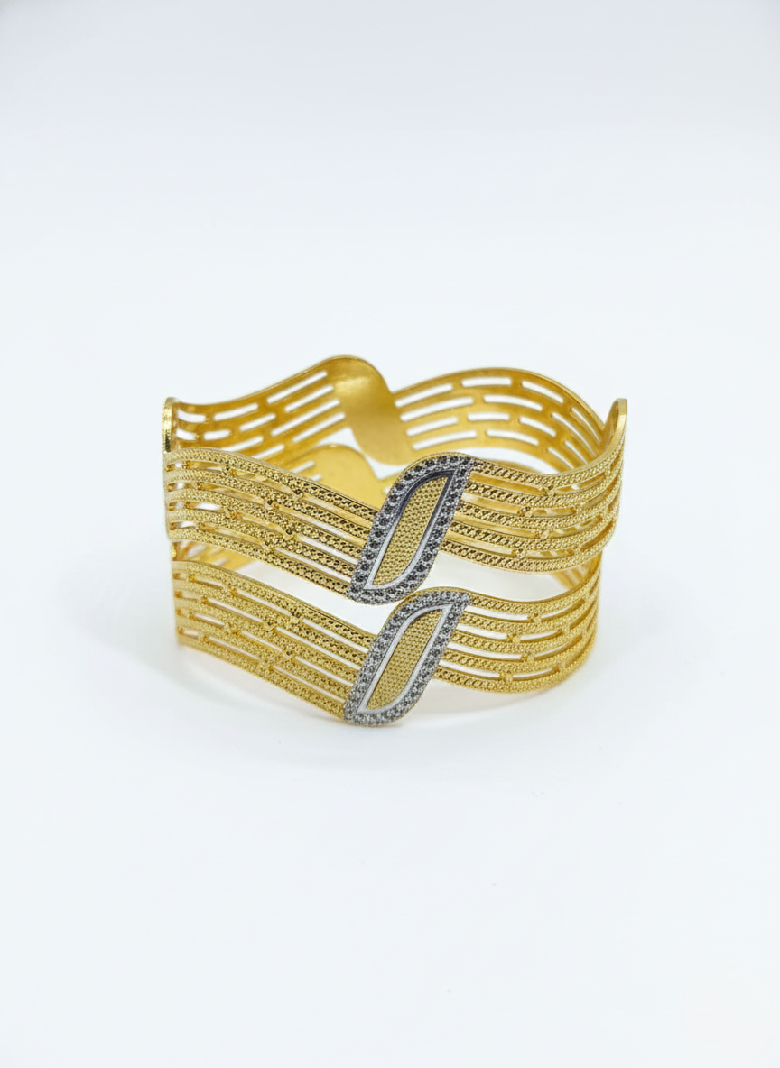 NISA Premium Two-Tone Fashion Bangles