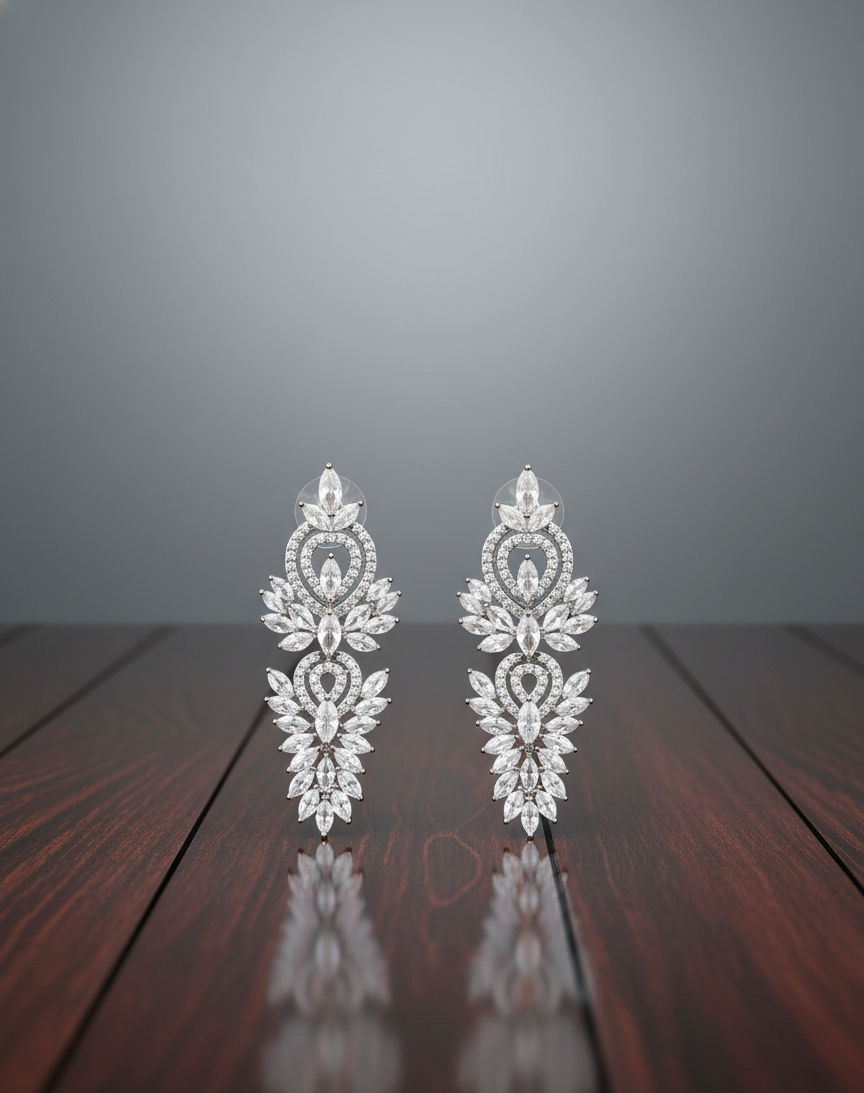 Women's Premium American Diamond Earrings.