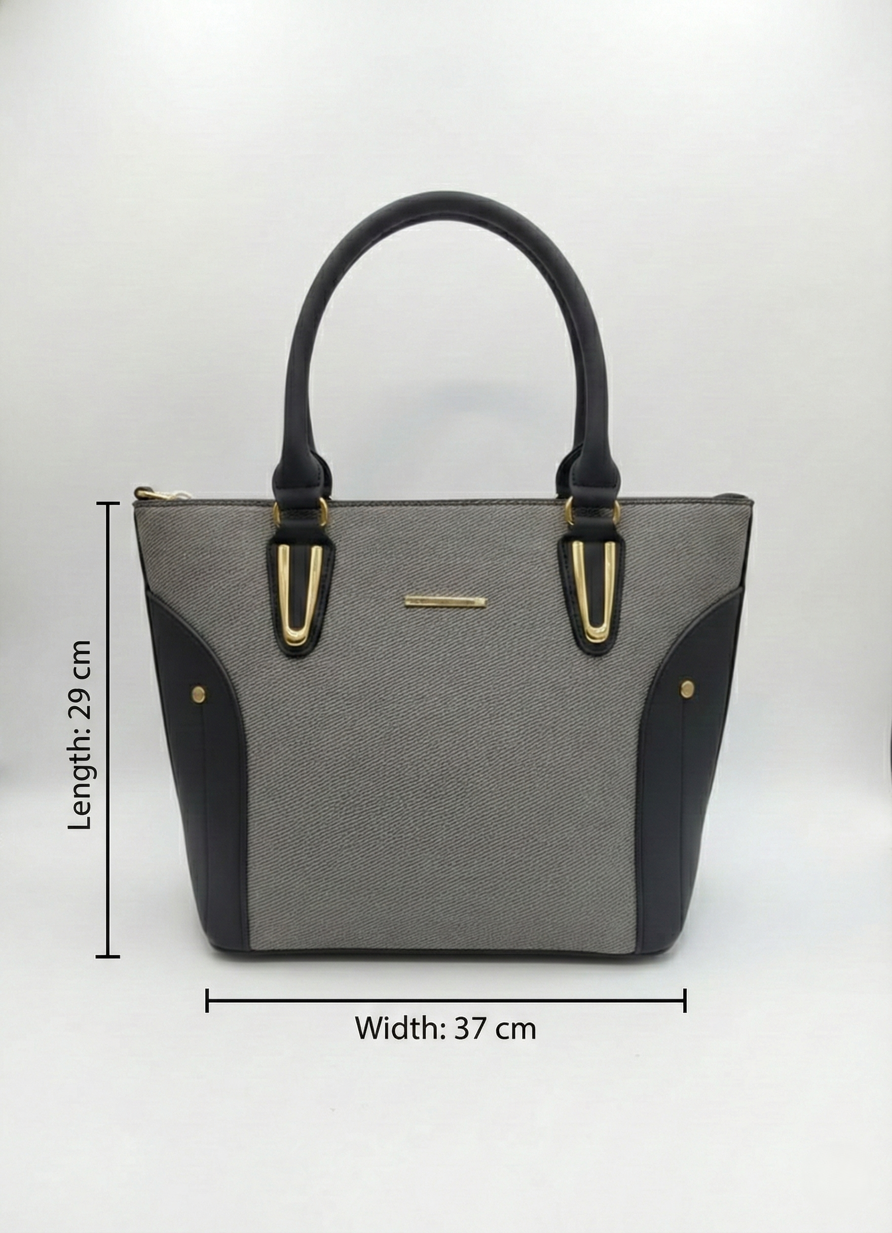 3-Pcs Combo Tote & Satchel Set - Sophisticated Grey & Black