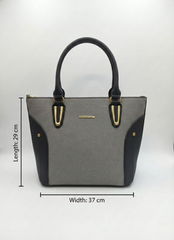 3-Pcs Combo Tote & Satchel Set - Sophisticated Grey & Black