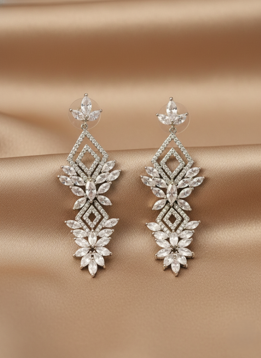 Women's Premium American Diamond Earrings.