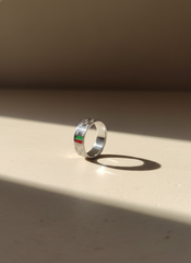 Stainless Steel Designer-Inspired Silver Ring