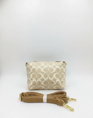 3-Pcs Combo Tote & Satchel Set - Miss Susan Gold and Cream