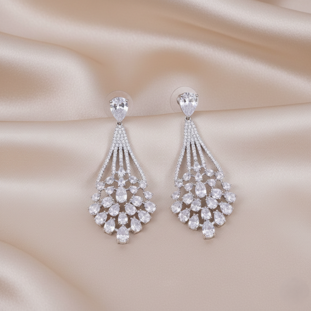 Women's Premium American Diamond Earrings.