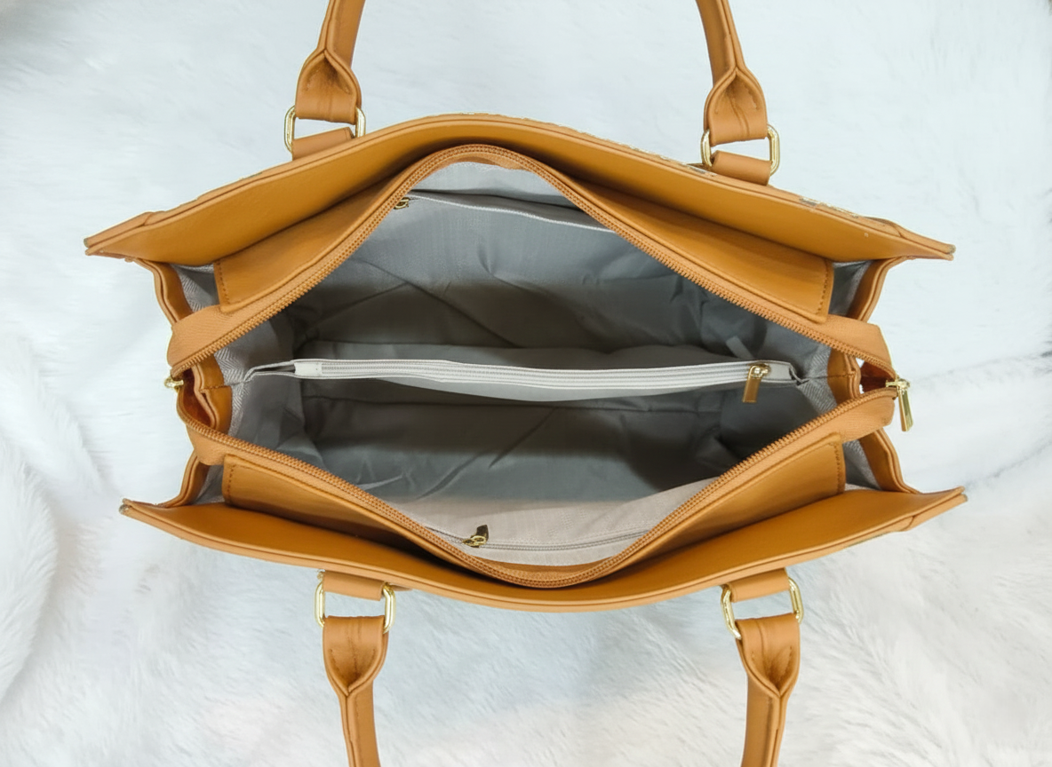 3-Pcs Combo Tote & Satchel Set - Timeless Classic