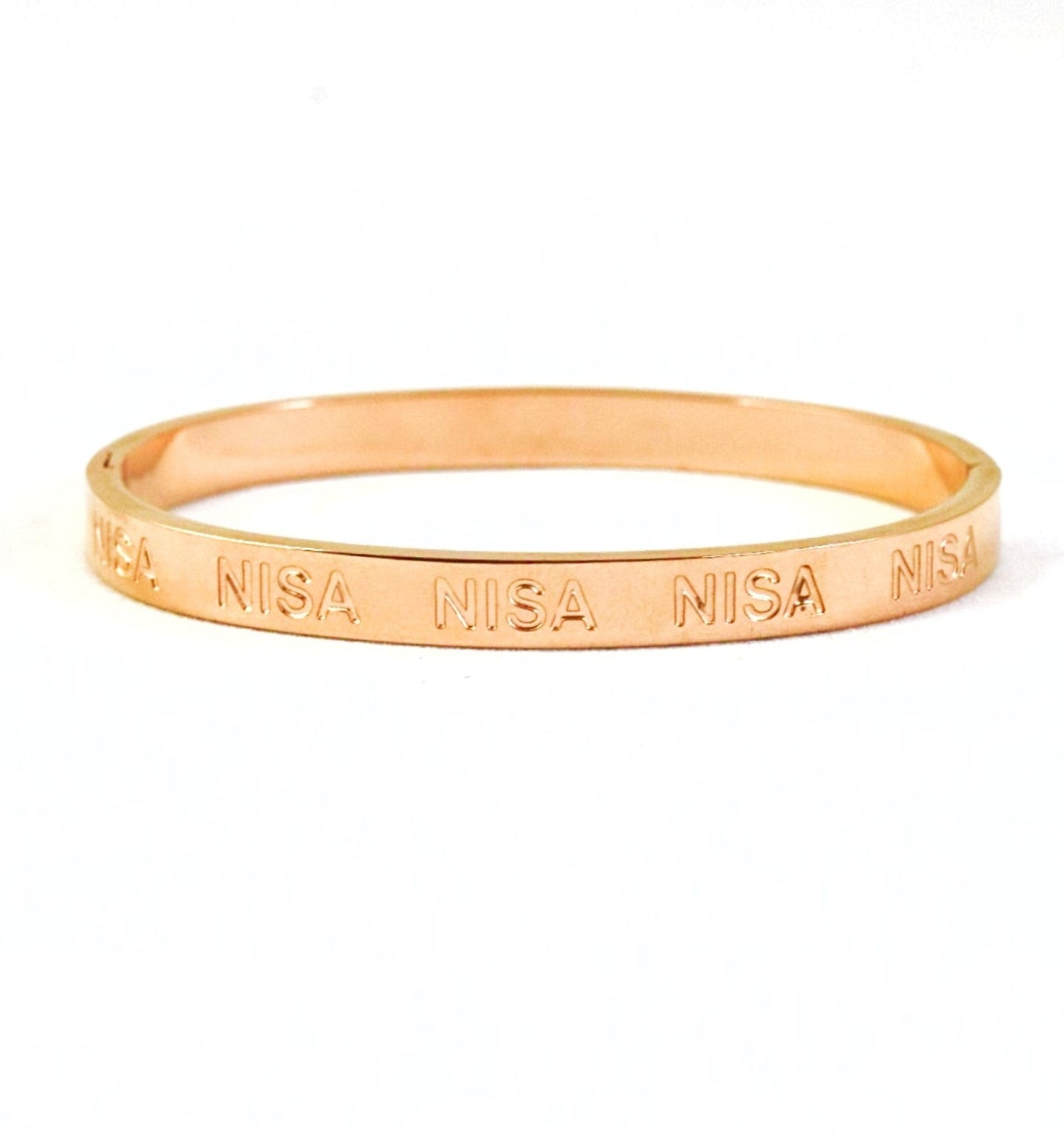 P-Nisa Premium Rose-Gold Polish With Nisa Brand Design Bracelet For Women and Girls