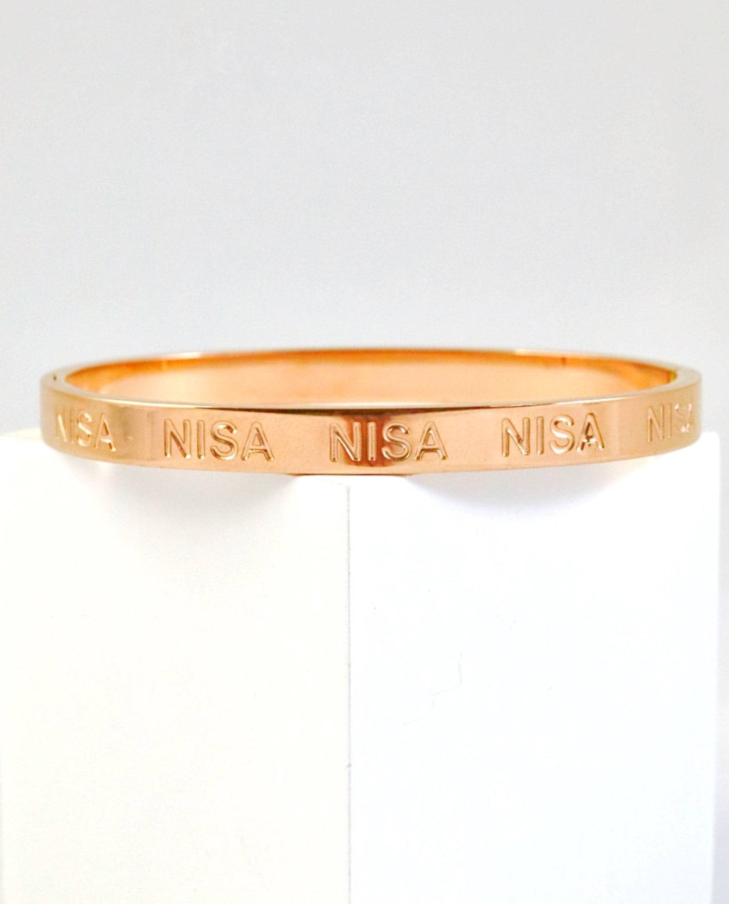 P-Nisa Premium Rose-Gold Polish With Nisa Brand Design Bracelet For Women and Girls