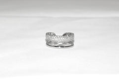 Nisa Premium Silver-Polish Fabulus-Luxurie Design With Diamond Studded Fingering For Women and Girls