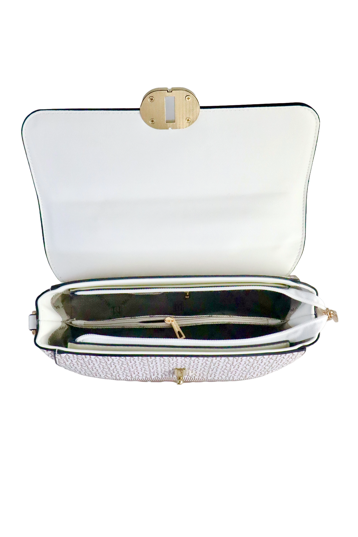 P-Premium Mai Shang Genuine Leather Handbag in White with Sling