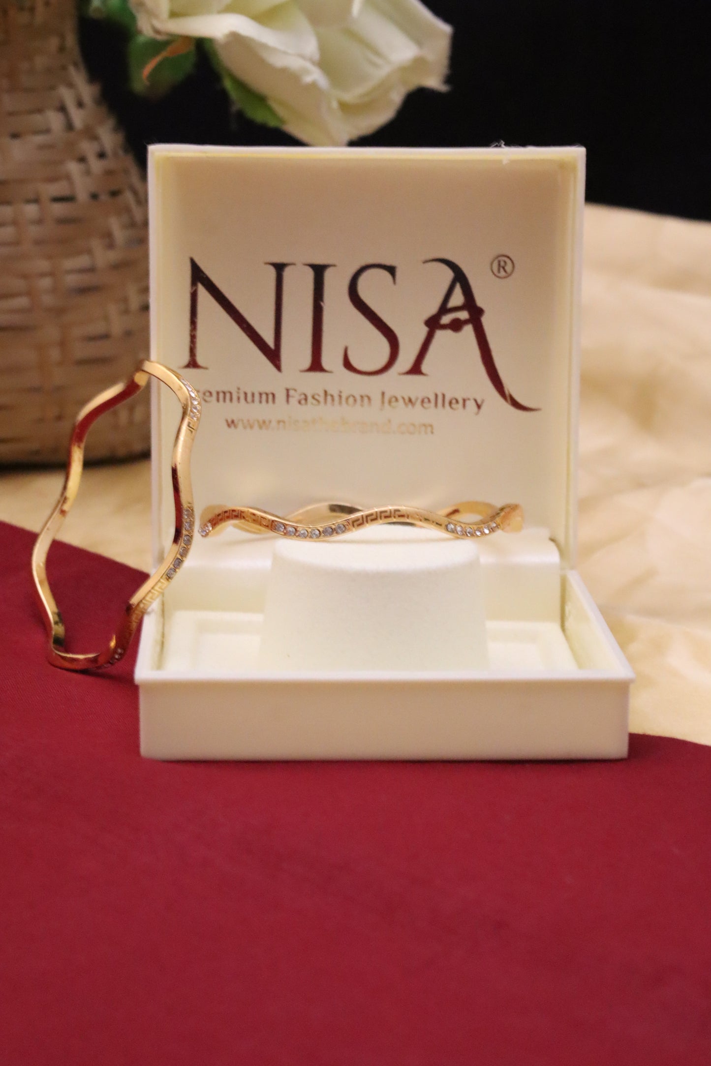P-Nisa High Golden Polish Bangles For Women and Girls .