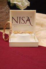 Nisa High Gold Polish Abstract  Design Bangles For Women and Girls.