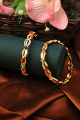 Nisa High Golden Polish  Design Bangles For Women and Girls.