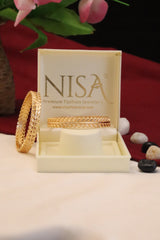 Nisa High Gold Polish Design Bangles For Women and Girls