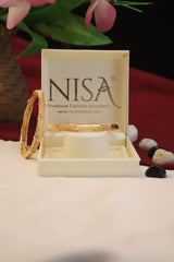 Nisa High Gold Polish Abstract  Design Bangles For Women and Girls