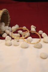 Nisa High Gold Polish Abstract  Design Bangles For Women and Girls.