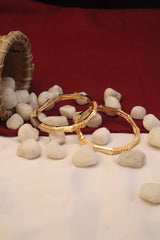 Nisa High Gold Polish Abstract  Design Bangles For Women and Girls