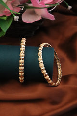 Nisa High Gold Polish Abstract  Design Bangles For Women and Girls.