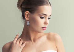 Women's Premium American Diamond Earrings.