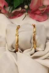 Nisa High Golden Polish  Design Bangles For Women and Girls.