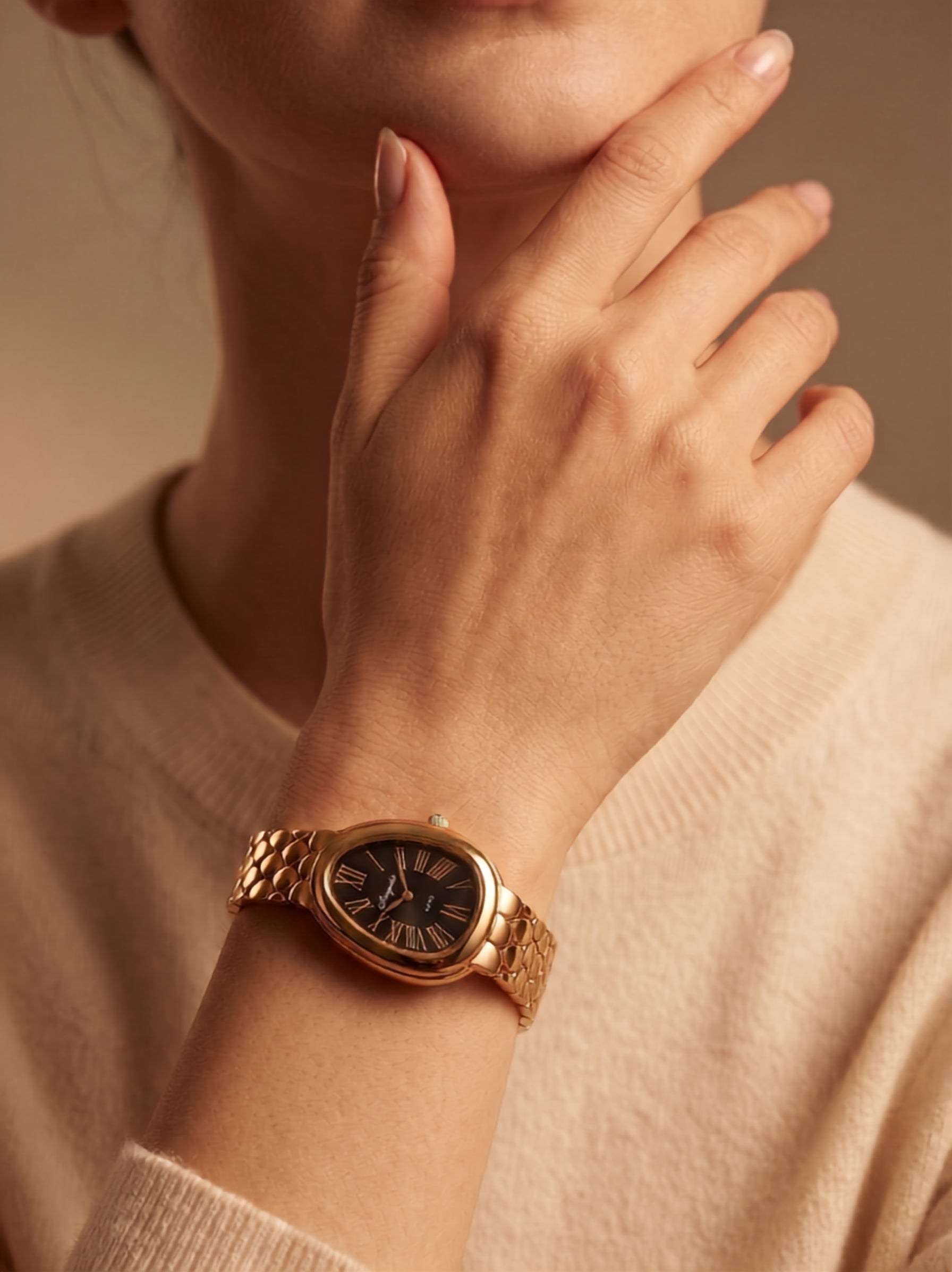 Classic Golden Teardrop Watch