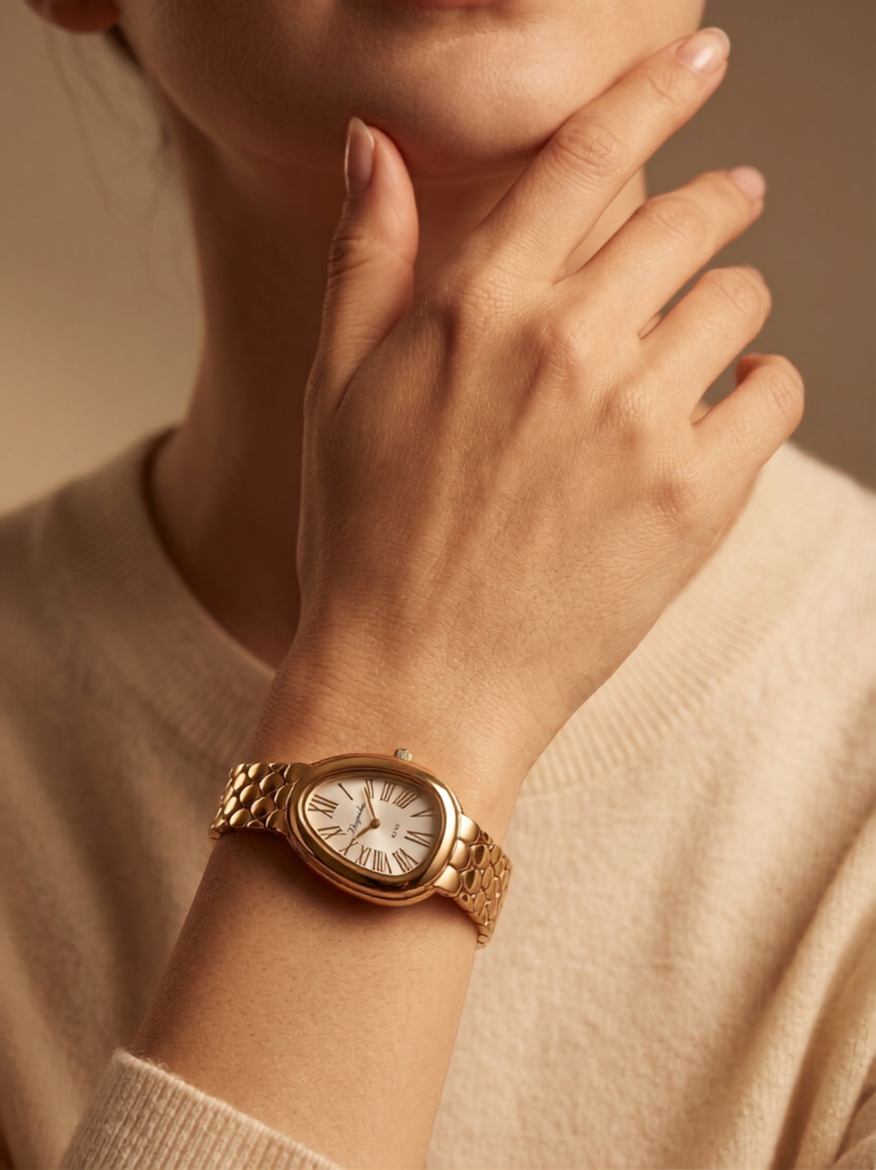 Classic Golden Teardrop Watch