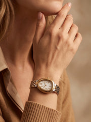Classic Double - Tone  Teardrop Watch