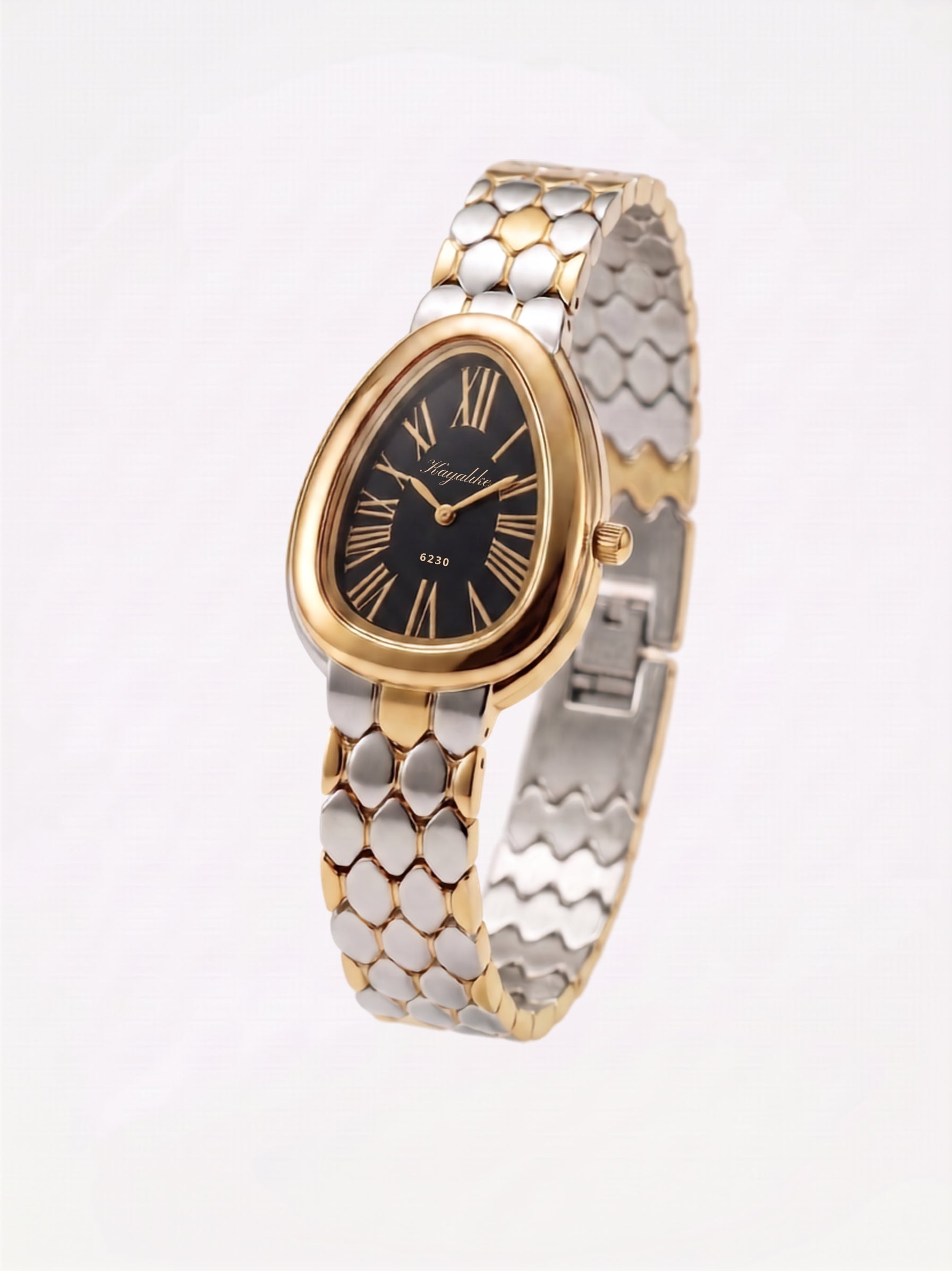 Classic Double - Tone  Teardrop Watch
