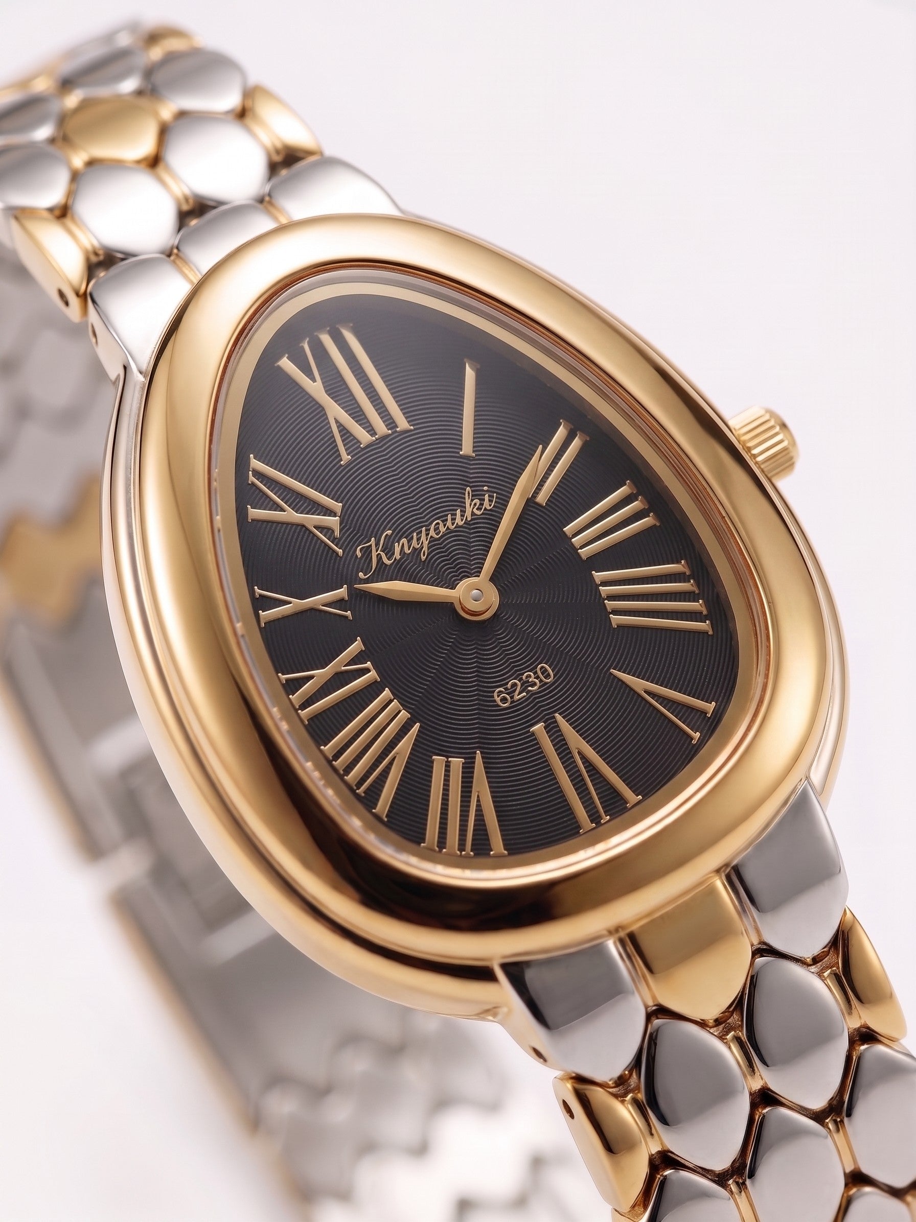 Classic Double - Tone  Teardrop Watch