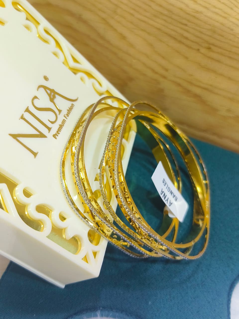 NISA Premium Dual-Tone Interlocking Bangles