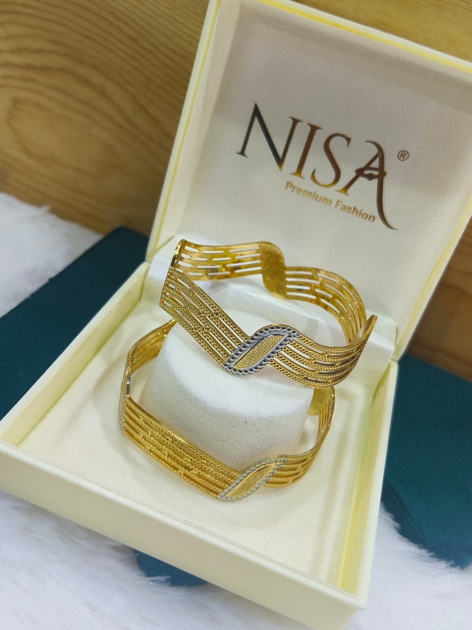 NISA Premium Two-Tone Fashion Bangles