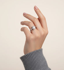 Nisa Premium Silver-Polish Choker Design With Diamond Studded Fingering For Women and Girls