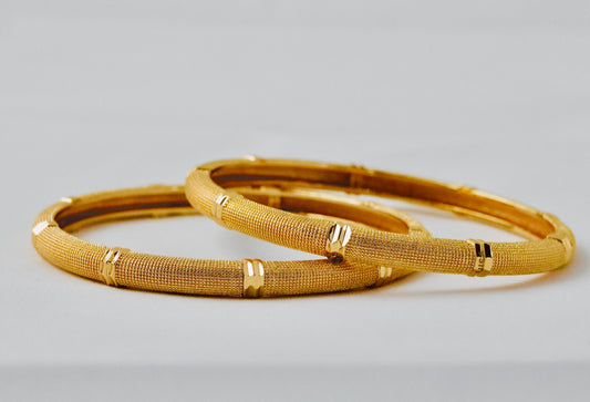 P-Nisa High Gold Polish Ethical Arbi Design Bangles For Women and Girls