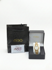 Nisa Elegant Gold Chain-Link Women's Watch